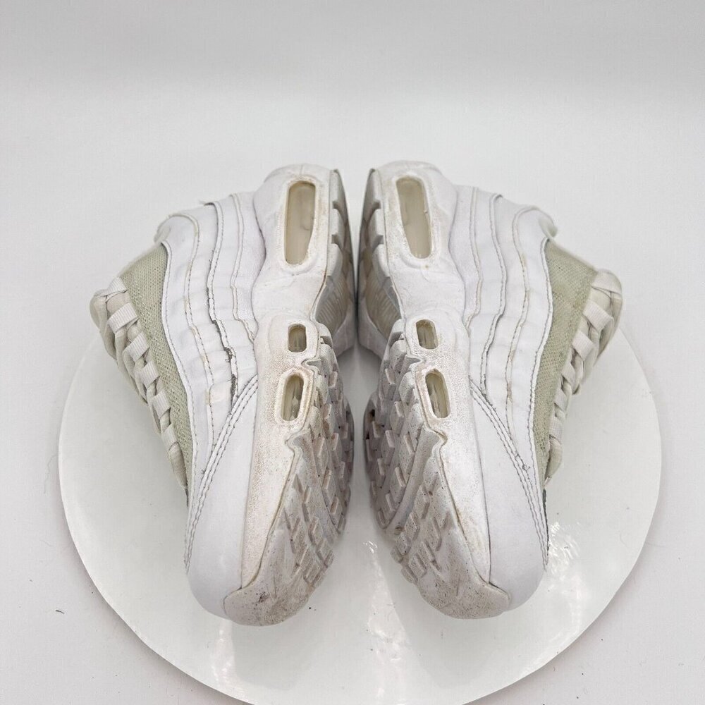 Nike Air Max 95 Recraft Youth Size 5.5Y Women 7 CJ3906-100 Triple White Shoes - Picture 9 of 14